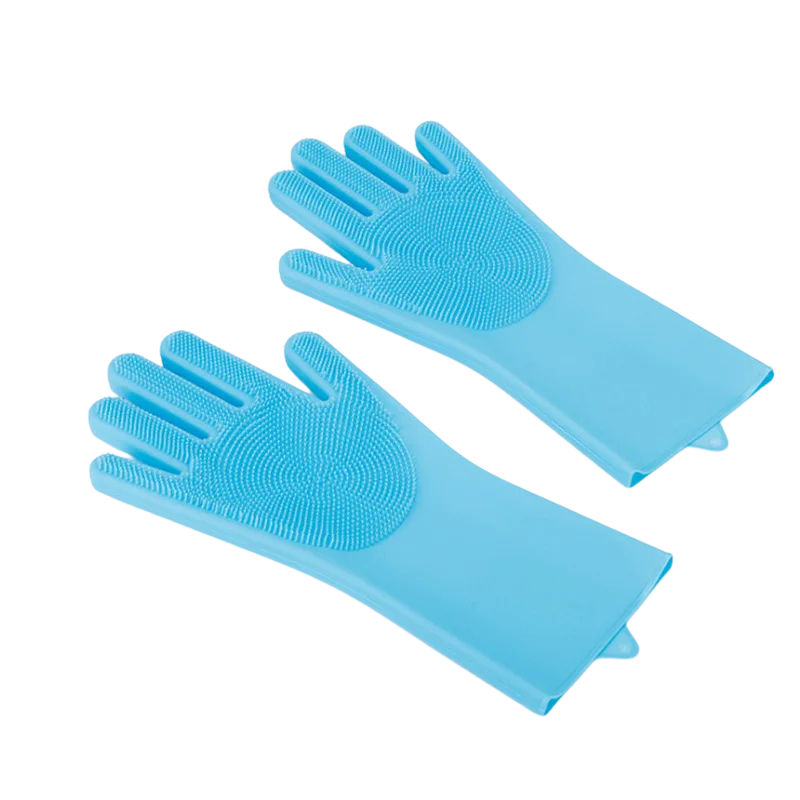 Silikonowe Rękawice do Mycia Naczyń – Wielofunkcyjne Rękawice z Miękkimi Wypustkami do Kuchni i Domu