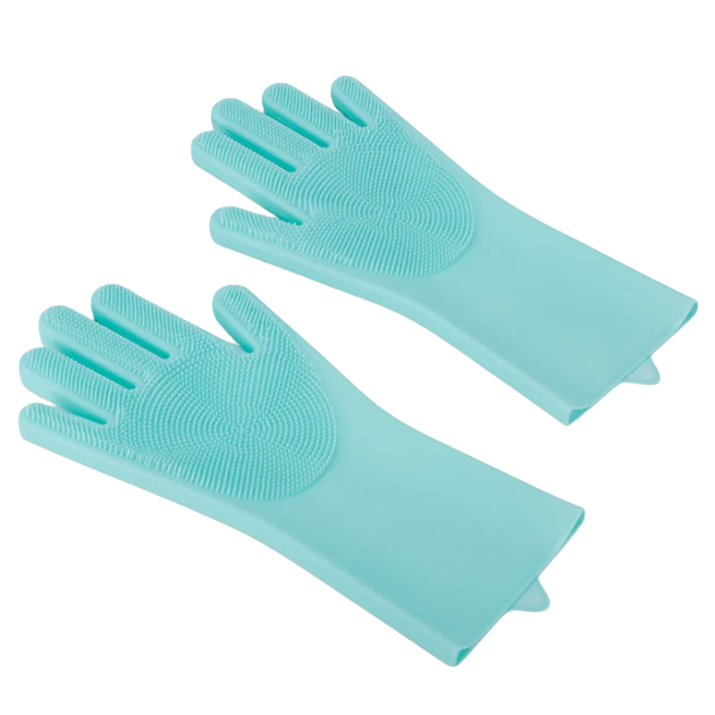 Silikonowe Rękawice do Mycia Naczyń – Wielofunkcyjne Rękawice z Miękkimi Wypustkami do Kuchni i Domu