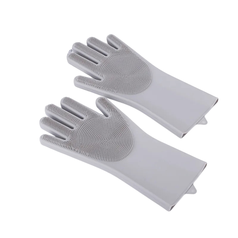 Silikonowe Rękawice do Mycia Naczyń – Wielofunkcyjne Rękawice z Miękkimi Wypustkami do Kuchni i Domu